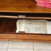 Libreria toscana antica fine '800 in legno di larice a tre ante. Mobili antichi Siena e Firenze (12)