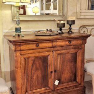 Credenza in legno di noce massello antica Luigi Filippo Cappuccina metà '800. Mobili antichi Siena e Firenze.