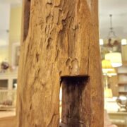 Lampada piantana ricavata da trave antica in legno di teak (4)
