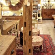 Lampada piantana ricavata da trave antica in legno di teak (6)