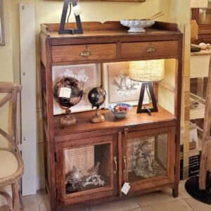 Vetrina Libreria antica in legno di olmo primi '900. Mobili antichi Siena e Firenze.