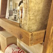 Libreria a scalare in legno di abete antico. Arredamento classico contemporaneo Siena e Firenze (3)