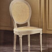 Sedia con schienale ovale Luigi XVI con seduta e schienale in paglia di Vienna. Arredamento classico contemporaneo Siena e Firenze. (7)