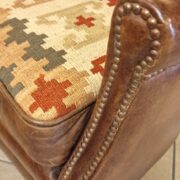 Coppia di Poltrone Pelle Vintage seduta reversibile Pelle-Klim antico. Mobili antichi Siena e Firenze. (11)