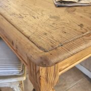 Scrittoio Toscano in legno di larice metà '800 con un cassetto. Mobili antichi Siena e Firenze (3)