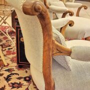 Coppia di poltrone Toscane antiche in legno di noce Luigi Filippo metà '800. Mobili antichi Siena e Firenze (3)